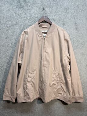 Free Assembly Men's Tan Beige Lightweight Ripstop Bomber Jacket